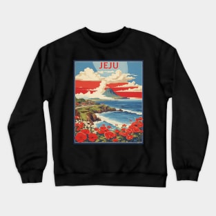 Jeju South Korea Travel Tourism Retro Vintage Crewneck Sweatshirt